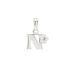 Initial Necklace for Little Girl - Letter N - Sterling Silver