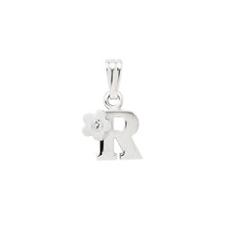 Initial Necklace for Little Girl - Letter R - Sterling Silver/