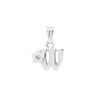Initial Necklace for Little Girl - Letter W - Sterling Silver