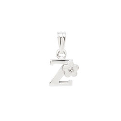 Initial Necklace for Little Girl - Letter Z - Sterling Silver/