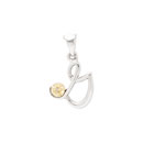 Initial Necklace - Letter G - Sterling Silver / 14K Gold