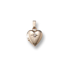 Madeline Gold Diamond Heart Locket/
